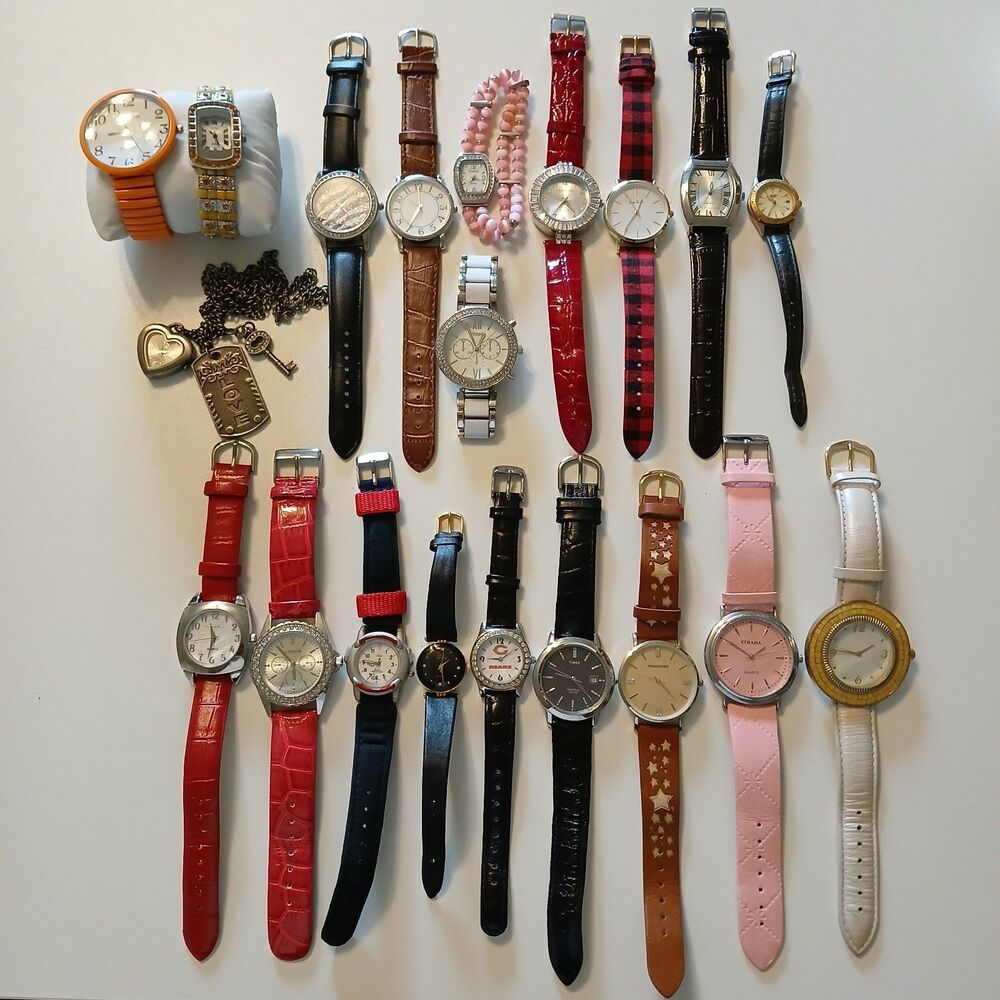 Parts/Repair Watch Lot of 20 Timex Pulsar Strada Decree Maurices SKC NFL Geneva